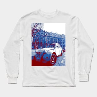 Citroen 2Cv: red, white and blue Long Sleeve T-Shirt